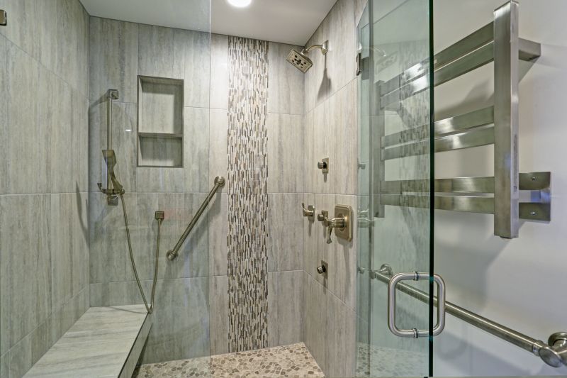 Open-Plan Shower Area with Minimal Frame